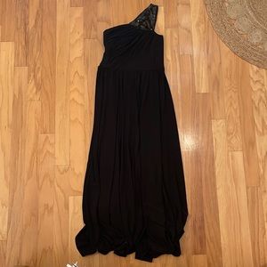 Black Open Back Gown
